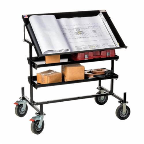 Southwire® 56825501 Wire Wagon® Work Station Mobile Print Table, 54 in L x 32 in W x 42 in H, 1000 Lb Load