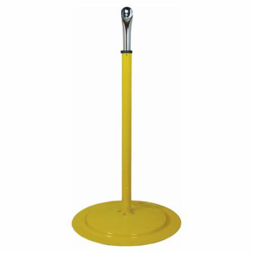 TPI HDMP Heavy Duty Pedestal Pole and Base Mount, Yellow
