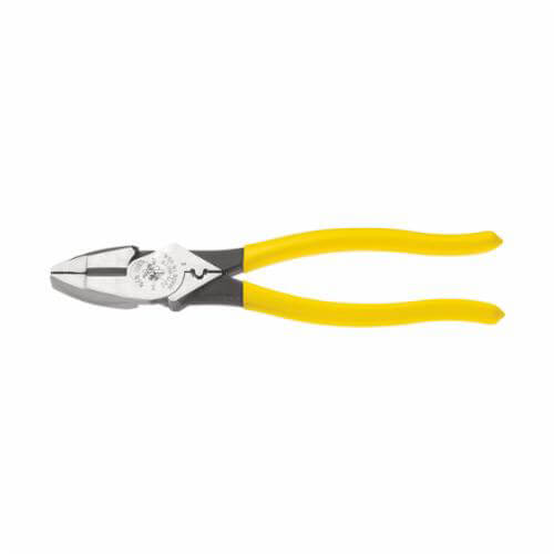 Klein® D213-9NE-CR New England Nose Lineman's Plier, 1-19/32 in L x 1-1/4 in W x 5/8 in Thick Steel Jaw, Crosshatch Knurled Jaw Surface