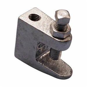 nVent Caddy® 3000075PL Universal Beam Clamp, 3/4 in Rod, 13/16 in Thick Flange, 760/950 lb Static Load, Steel, Plain