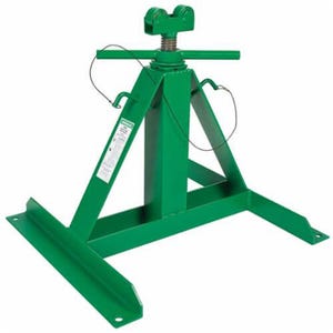 Greenlee® 683 Adjustable Screw Jack Stand Reel Assembly, 2,500 lb Load, 24 in L x 22 to 54 in H, Steel