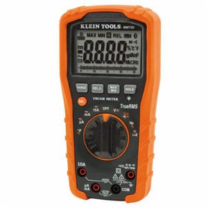 Klein® MM700 TRMS Low Impedance Auto-Ranging Digital Multimeter, 1000V AC/DC, 10 A, 40 mOhm, 4000 Count LCD Display
