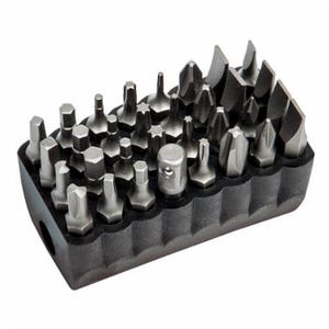 Klein® 32526 Magnetic Tamper Proof Screwdriver Bit Set, 32 pc, Heat Treated Steel
