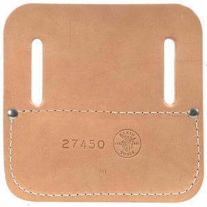 Klein® 27450 Slotted Belt Tie Wire Reel Pad, Up to 2 in W Belt, 3/16 in Thick Rigging Leather, For use with 27400 Tie Wire Reel