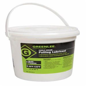 Greenlee® CRM-1 Cable-Cream® Non-Flammable Non-Hazardous Pulling Lubricant, 1 gal Pail, Gel, Light Yellow, 1