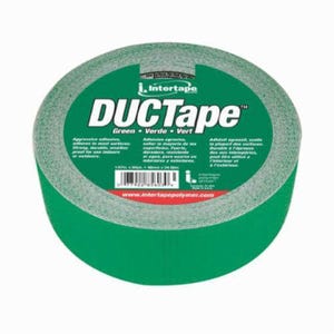 ipg® 20C-GR 2 AC20 Colors Utility Grade Duct Tape, 54.8 m L x 48 mm W, 9 mil Thick, Natural Rubber/Resin Adhesive, Green