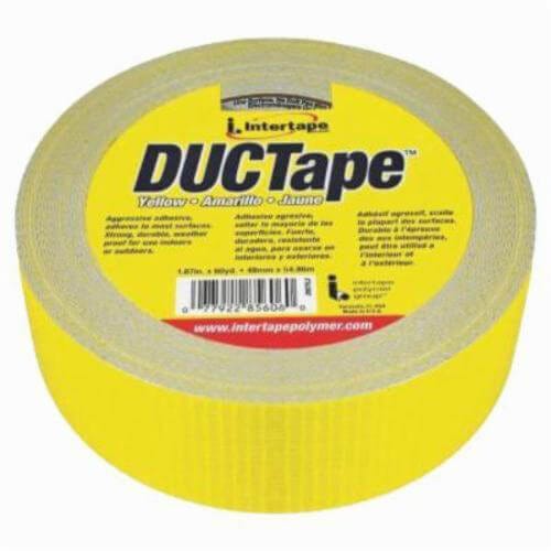 ipg® 20C-Y 2 AC20 Colors Utility Grade Duct Tape, 54.8 m L x 48 mm W, 9 mil Thick, Natural Rubber/Resin Adhesive, Yellow