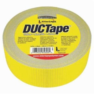 ipg® 20C-Y 2 AC20 Colors Utility Grade Duct Tape, 54.8 m L x 48 mm W, 9 mil Thick, Natural Rubber/Resin Adhesive, Yellow