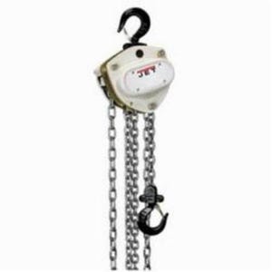 JET® 101215 L-100 Single Reeved Hand Chain Hoist, 1 ton Load, 15 ft H Lifting, 11-5/8 in Min Between Hooks, 64 lb Rated