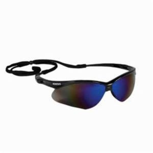 KleenGuard* 14481 V30 Nemesis® Lightweight Safety Glasses with Neck Cord, Anti-Scratch, Blue Mirror Lens, Wrap Around Nylon Frame, Black