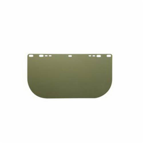 Jackson Safety* 29097 F20 E Shape Unbounded Faceshield Visor, Medium Green, Polycarbonate, 8 in H x 15-1/2 in W x 0.04 in Thick Visor