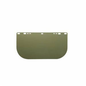 Jackson Safety* 29097 F20 E Shape Unbounded Faceshield Visor, Medium Green, Polycarbonate, 8 in H x 15-1/2 in W x 0.04 in Thick Visor