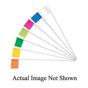 Keson® STK21GO Surveyor Stake Flag, 3-1/2 in H x 2-1/2 in W, Glo-Orange