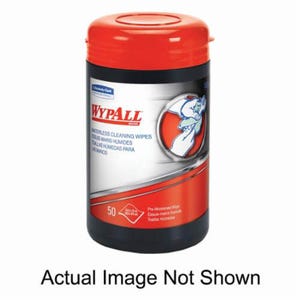 WypAll* 58310 Waterless Cleaning Wipes, 12 x 9-1/2 in, 50 Sheets Capacity, White/Green