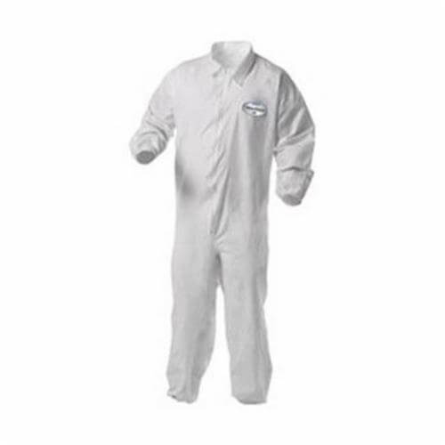 KleenGuard* 38930 A35 Liquid Particle Protection Disposable Coverall, 2XL, White, Microporous Film Laminate