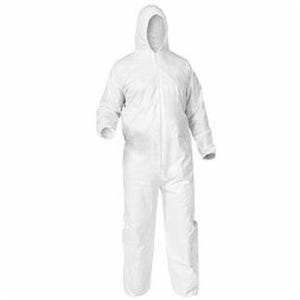 KleenGuard* 38942 A35 Lightweight Liquid and Particle Protection Disposable Coverall, 3XL, White, Microporous Film Laminate