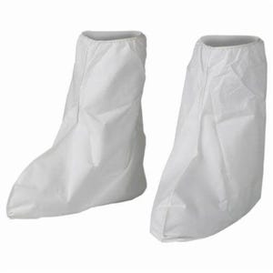 KleenGuard* 44491 A40 Liquid and Particle Protection Boot Cover, Universal Fits Shoe, White, Elastic Closure, Microporous Film Laminate Outsole