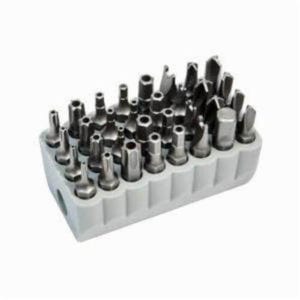 Klein® 32525 Magnetic Tamperproof Screwdriver Bit Set, Spanner/Tri-Wing®/Torq-Set® Point, 32 pc, 1 in OAL, Steel
