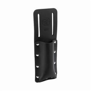 Klein® 5185 Slotted Knife Holder, 1 pocket, For use with 44100, 44105 Utility Knife, Leather, Black, Up to 2.5 in Belt Width