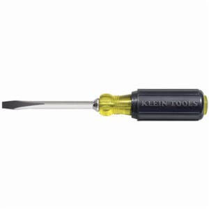 Klein® 600-4 Keystone Screwdriver, Heavy Duty, Cushion-Grip®, 1/4 in Point, 4 in Steel Square Shank, 8-11/32 in OAL, Non-Magnetic