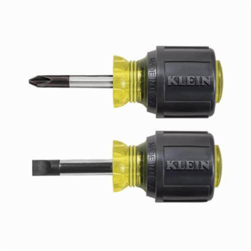 Klein® 85071 Screwdriver Set, 2 pc, Steel/Acetate with Vinyl Grip Handle, Polished Chrome