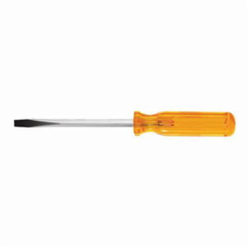 Klein® BD286 Screwdriver, 1/4 in Keystone, Steel Shank, 10-1/2 in OAL, Plastic Handle, Polished Chrome/Nickel Plated/Black Tipped