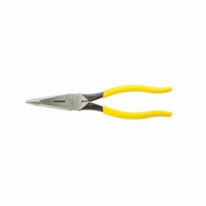 Klein® D203-8 Heavy Duty Long Nose Plier with Side Cutter, 2-5/16 in L x 1 in W, Tool Steel Jaw, 8-7/16 in OAL