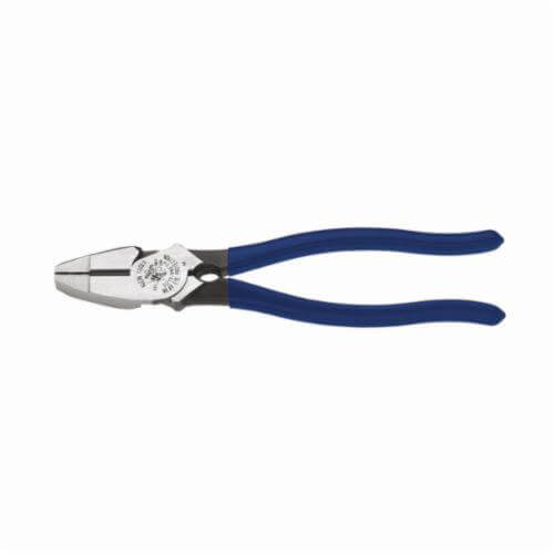 Klein® D213-9NETH New England Nose Lineman's Plier, 5/8 in Thick Tool Steel Jaw, Crosshatch Knurled Jaw Surface, High Leverage Cut