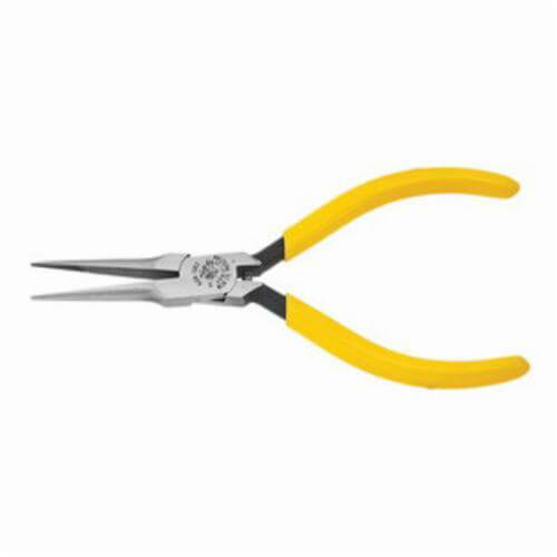 Klein® D318-51/2C Electronics Long Needle Nose Plier, 1-11/16 in L x 1/2 in W, Knurled Steel Jaw, 1/16 in W Tip, 5-5/8 in OAL