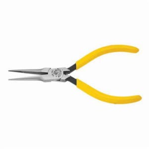 Klein® D318-51/2C Electronics Long Needle Nose Plier, 1-11/16 in L x 1/2 in W, Knurled Steel Jaw, 1/16 in W Tip, 5-5/8 in OAL