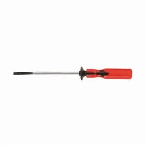 Klein® K23 Screw Holding Screwdriver, 3/16 in Slotted Point, Steel Shank, 5-1/4 in OAL, Plastic Handle, Polished Chrome