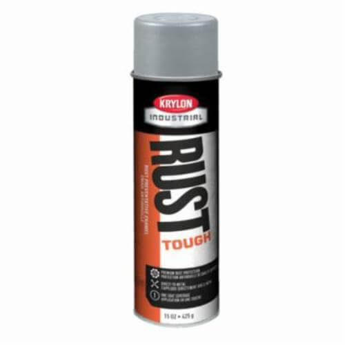 Krylon® Rust Tough® K00839007 Rust Preventative Acrylic Alkyd Enamel Paint, 15 oz Container, Liquid Form, Light Gray