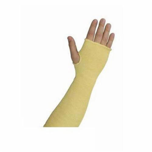 PIP® Kut Gard® 10-KS18TO 10-KSTO Cut-Resistant Sleeves with Thumb Hole, 3 in, 18 in L x 2 ply Thick, Kevlar®, Yellow