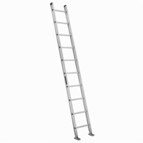 Louisville® AE2110 AE2100 Extra Heavy Duty Professional Single Extension Ladder, 10 ft OAL, 300 lb Load, 12 in Adjustable Increments