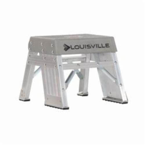 Louisville® AY8001 AY8000 Lightweight Step Stool, 1 ft H, 300 lb Load, 1 Steps, 12 in Top Step, Aluminum