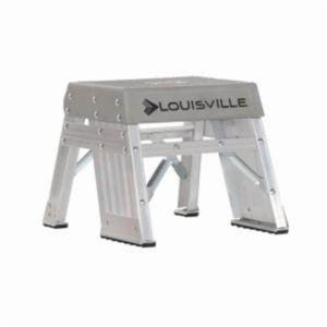 Louisville® AY8001 AY8000 Lightweight Step Stool, 1 ft H, 300 lb Load, 1 Steps, 12 in Top Step, Aluminum