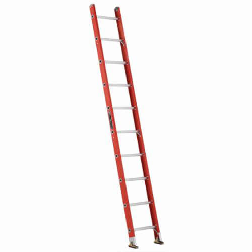 Louisville® FE3110 FE3100 Extra Heavy Duty Professional Shelf Single Extension Ladder, 10 ft OAL, ANSI Code: Type IA, 300 lb Load