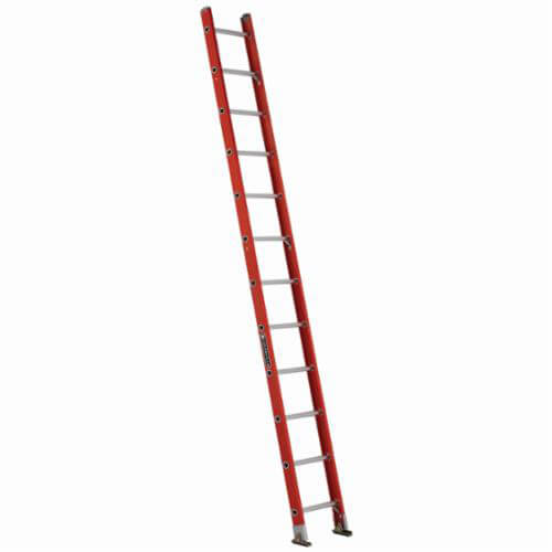 Louisville® FE3112 FE3100 Extra Heavy Duty Professional Shelf Single Extension Ladder, 12 ft OAL, ANSI Code: Type IA, 300 lb Load