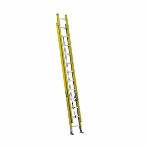 Louisville® FE4224HD D-Rung Type IAA Extension Ladder, 24 ft OAL, ANSI Code: A14.5, 375 lb Load, 12 in Adjustable Increments