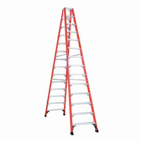 Louisville® FM1414HD FM1400HD Ribbed Type IAA Twin Front Ladder, 14 ft H Ladder, 375 lb Load, 13 Steps, A14.5