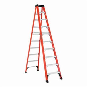Louisville® Brute FS1410HD Ribbed Type IAA Step Ladder, 10 ft H Ladder, 375 lb Load, 9 Steps, A14.5