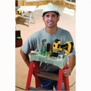 Louisville® FS1504 FS1500 Type IA Ribbed Step Ladder, 4 ft H Ladder, 300 lb Load, 3 Steps, A14.5