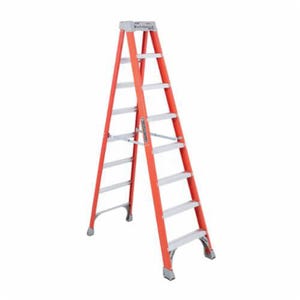Louisville® FS1508 Standard Step Ladder, 8 ft Ladder, 300 lb Load, IA, 7 Steps