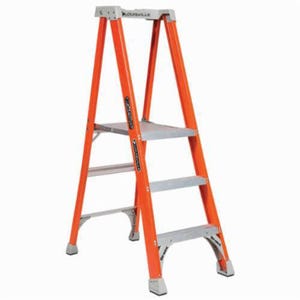 Louisville® FXP1703 FXP1700 Extra Heavy Duty Non-Conductive Professional Platform Stepladder, 3 ft Ladder, 300 lb Load