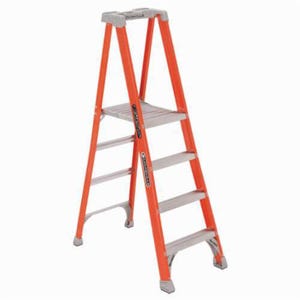 Louisville® FXP1704 FXP1700 Extra Heavy Duty Non-Conductive Professional Platform Stepladder, 4 ft Ladder, 300 lb Load