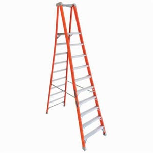Louisville® FXP1710 FXP1700 Extra Heavy Duty Non-Conductive Professional Platform Stepladder, 10 ft Ladder, 300 lb Load