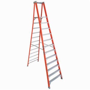 Louisville® FXP1712 FXP1700 Extra Heavy Duty Non-Conductive Professional Platform Stepladder, 12 ft Ladder, 300 lb Load