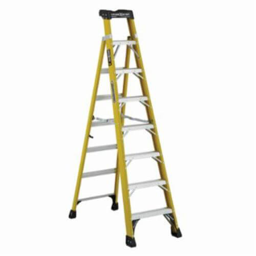 Louisville® FXS1408HD FXS1400HD Type IAA 2-in-1 Cross Style Step to Shelf Ladder, 8 ft H Ladder, 375 lb Load, 7 Steps, A14.5