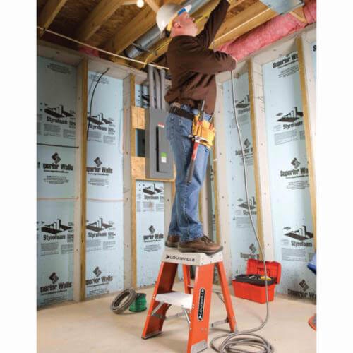 Louisville® FY8003 FY8000 Type IA Industrial Heavy Duty Step Stool, 3 ft H, 300 lb Load, 3 Steps