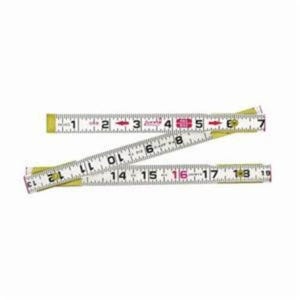 Lufkin® 066FN Red End® Flat Reading Rule, Imperial, Graduations: 16THS, 6 ft L, Wood